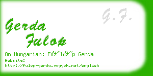 gerda fulop business card